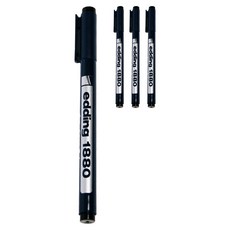 edding e-1880 0.05mm黑色眼線液筆 美術用筆1, 4個