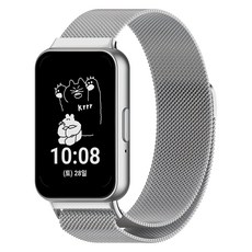 NUART Galaxy Fit 3 米蘭尼斯金屬錶帶, 1個, 銀色