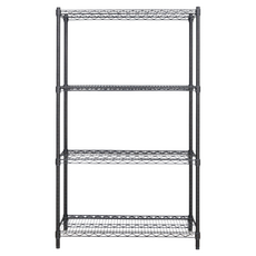 dayneeds 日需百備 荷重型 烤漆四層架 鐵力士架 收納層架 層架 鐵架, 黑色, 4層