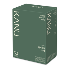 KANU 低咖啡因即溶拿鐵咖啡, 13.5g, 30條, 1盒