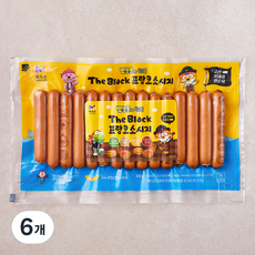 목우촌 뽀로로와 친구들 더블랙 프랑크 소시지, 320g, 6개