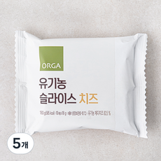 ORGA 유기가공식품인증 슬라이스 치즈, 18g, 10개입, 5개