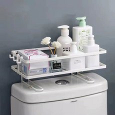 THE ZAKKA 簡約鐵製馬桶浴室層架, 白色, 1個