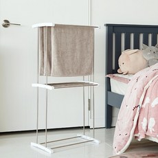 CS Living 簡約雙層迷你曬衣架 白色