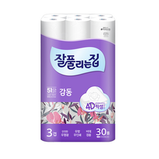 all'swell 4D 立體 3層壓花捲筒衛生紙, 25m, 30捲, 1袋