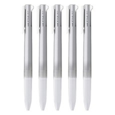 StyleFit 三色筆筆管 UE3H-208 有筆夾, 銀色, 5支