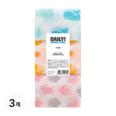 SHABATH 每日動物沐浴巾, 3個, 混合色, 3入