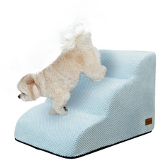 올미오펫 구름패브릭 곡선 강아지 계단, 스카이블루, 1개