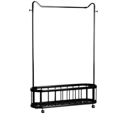 橡合杉 可移動貓耳單桿衣帽架 80cm, 黑色