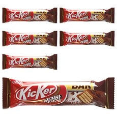 크라운 키커 초코바, 30g, 6개