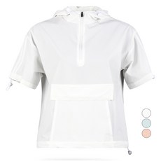 luxgolf 女款口袋連帽短袖防風套頭衫 LB4M630W