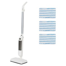 ZAELEC 蒸汽清潔機 ZL-242S + 蒸汽墊 3片, 白色