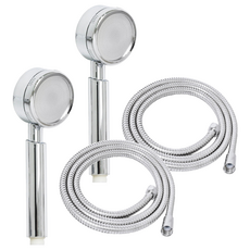 코시나 메가수압 파워풀 샤워기 + 샤워줄 2m, 2개, 실버