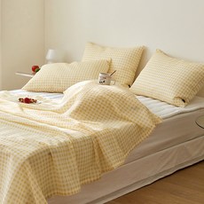Dear Summer 泡泡紗涼夏單層薄被, 芒果格紋
