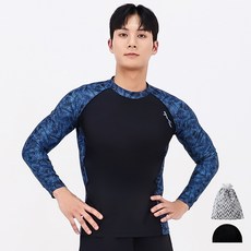 AQUATICA 男款防曬長袖泳衣+彈性泳帽+收納袋