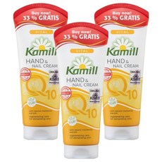 카밀 핸드 & 네일 크림 바이탈 큐텐 보너스팩, 100ml, 3개