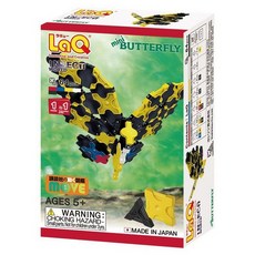 LaQ 意秋版鳳蝶積木玩具 64片 - 兒童益智拼裝玩具, 5歲以上, 1盒