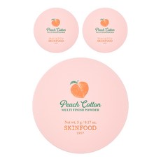 스킨푸드 피치 뽀송 멀티 피니시 파우더 5g, 화이트, 3개