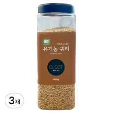 올곧은곳간 유기농 귀리쌀, 800g, 3개