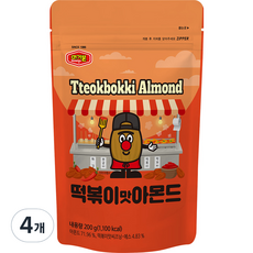 머거본 떡볶이맛 아몬드, 200g, 4개