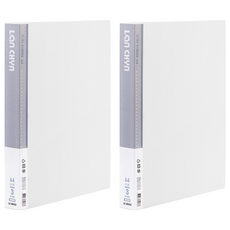 Lan CHYn 連勤牌文具 PP果凍色系1吋 3孔圓型夾, 透白色, 2本