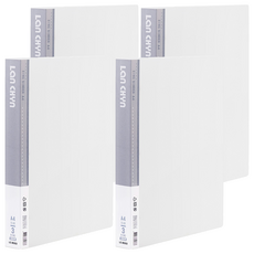 Lan CHYn 連勤牌文具 PP果凍色系1吋 3孔圓型夾, 透白色, 4本