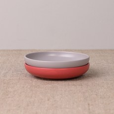 BOWLBOWL 復古甜點碗, 玫粉色、灰灰色, 2個