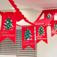 PARTYSHOW 聖誕毛氈天花板立體掛飾, 紅色, 3個