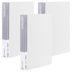 Lan CHYn 連勤牌文具 PP果凍色系1吋 3孔圓型夾, 透白色, 3本