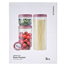 LocknLock 樂扣樂扣 INL301S002N 新概念儲物罐3件組, 透明, 1組