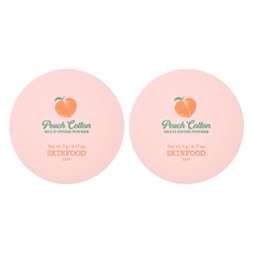 스킨푸드 피치 뽀송 멀티 피니시 파우더 5g, 화이트, 2개