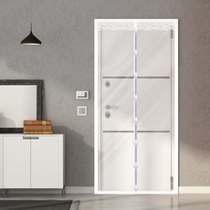 World Clean Hanil 磁吸式玄關防風門簾 + 雙面膠帶 + 圖釘, 白色