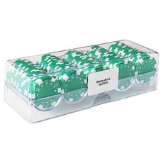 Boami 撲克籌碼 100p + 壓克力盒組, 1套, 綠色