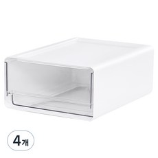 까사마루 다용도 펜트리 올림 서랍장 소형, 화이트, 4개
