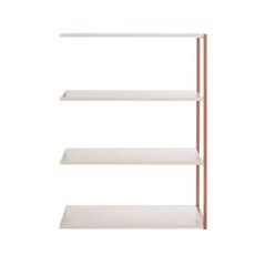 리바트 아일 드레스룸 800 높은장 연결형 낮은선반장 방문설치, 오렌지 + 피시본 화이트