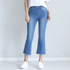 토마토팩토리 여성용 키작녀 워싱 부츠컷 청바지