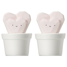 디토이 미니 선인장 세라믹 디퓨저 하트모양, 코튼블라썸, 50ml, 2개