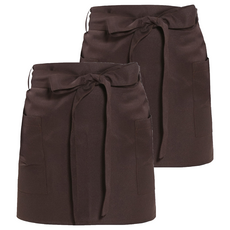 UNISTORE 腰部迷你遮臀雙口袋圍裙, 2個, 棕色