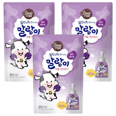 샤워메이트 말랑카우 버블 핸드워시 블루베리향 리필, 250ml, 3개