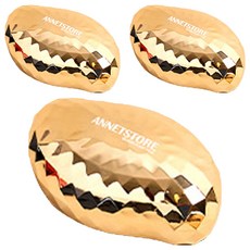 Annettebrush Glass Footpile 鑽石金, 1入, 3個