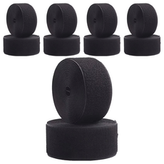 ender 堅固大型魔鬼氈黏扣帶 公母 5公分 x 1公尺 黑色, 5套