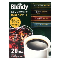 AGF Blendy 即溶黑咖啡包 4種綜合, 2g, 20條, 1盒