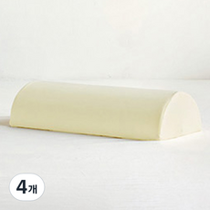 PRIELLE 半月形記憶棉頸椎枕, 米白色, 4個
