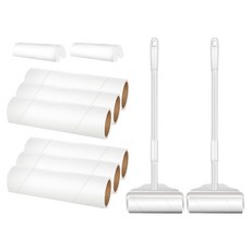 Saenghwalgongsik 斜切式強力除塵滾輪 3段式長柄 + 收納盒 + 補充包3入組, 2套