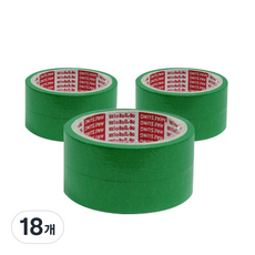 HAESUNG 彩色紙膠帶 紙膠帶 綠色 24mm(寬) x 15M 2入_3包組, 18個