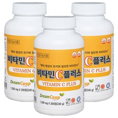 DreamCoop 維他命C Plus補充錠, 3罐, 200顆