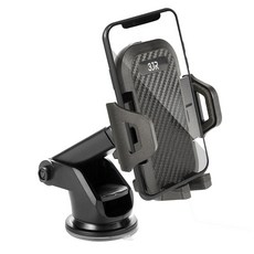 Cosy 車用吸盤式可調節長度智慧型手機支架 JST3347AT, 黑色, 1個