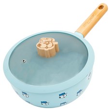 COTD 奶油雪平鍋 附鍋蓋 SNOOPY 聯名款, 水藍色, 1套, 22cm