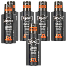 Alpecin Black C1咖啡因洗髮露 黑色經典, 250ml, 6瓶