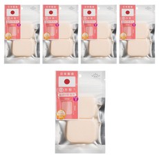 MEKO 櫻吹雪 方形海綿 2入, 日本100% NBR, 親膚材質/耐洗, 13057004, 5包